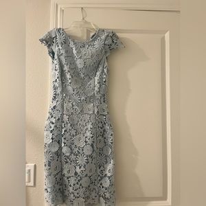 Lulu’s backless baby blue bodycon dress